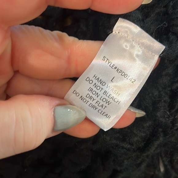 Katie Kane Cardigan Jacket Crochet Cropped Fun Funky Yarn Boho Size Large - Picture 7 of 9